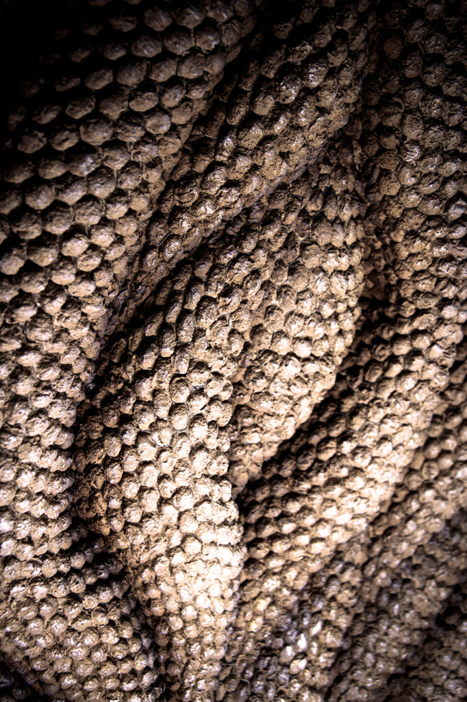 Material texture exploration in sculptural studio practice