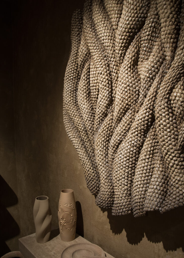 Experimental surface texture inspired by imaginary mineral landscapes and tactile relief studies