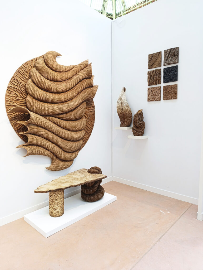 Sculptural installation at design fair 
