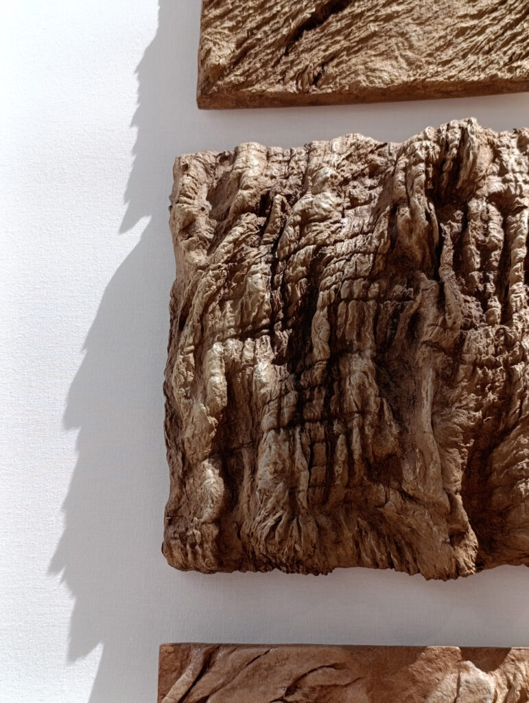 Mineral surface landscape designed for an immersive interior environment