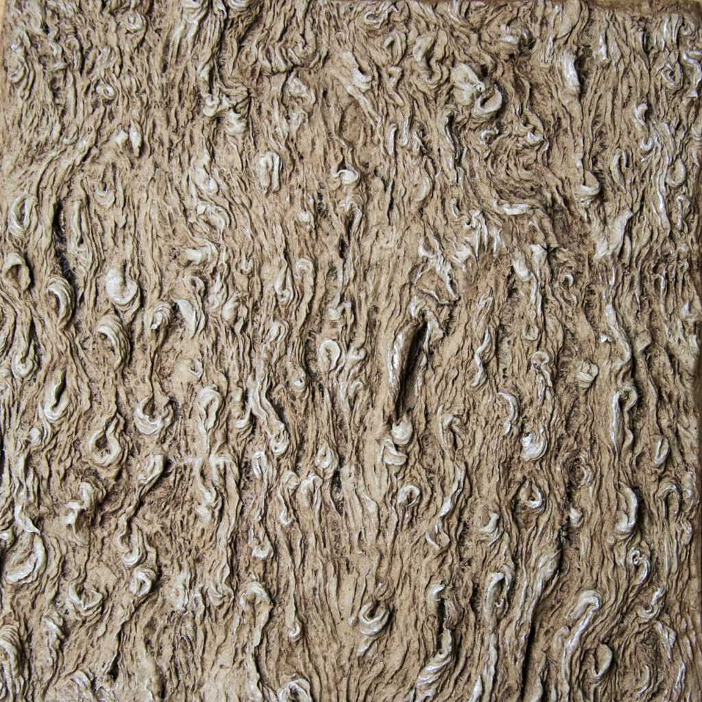 Organic sculptural relief inspired by fictional terrains.