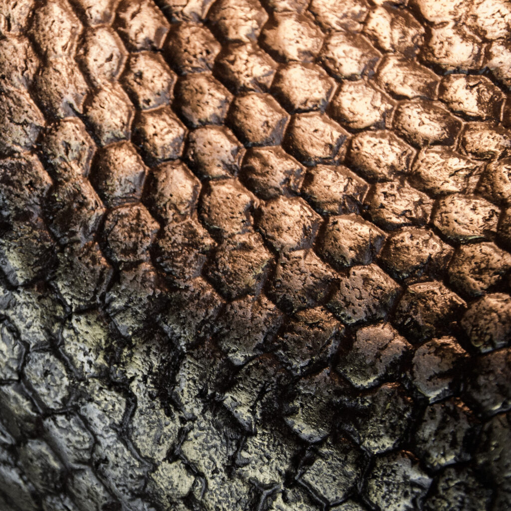 Sculptural surface inspired by instinctive organic patterns.