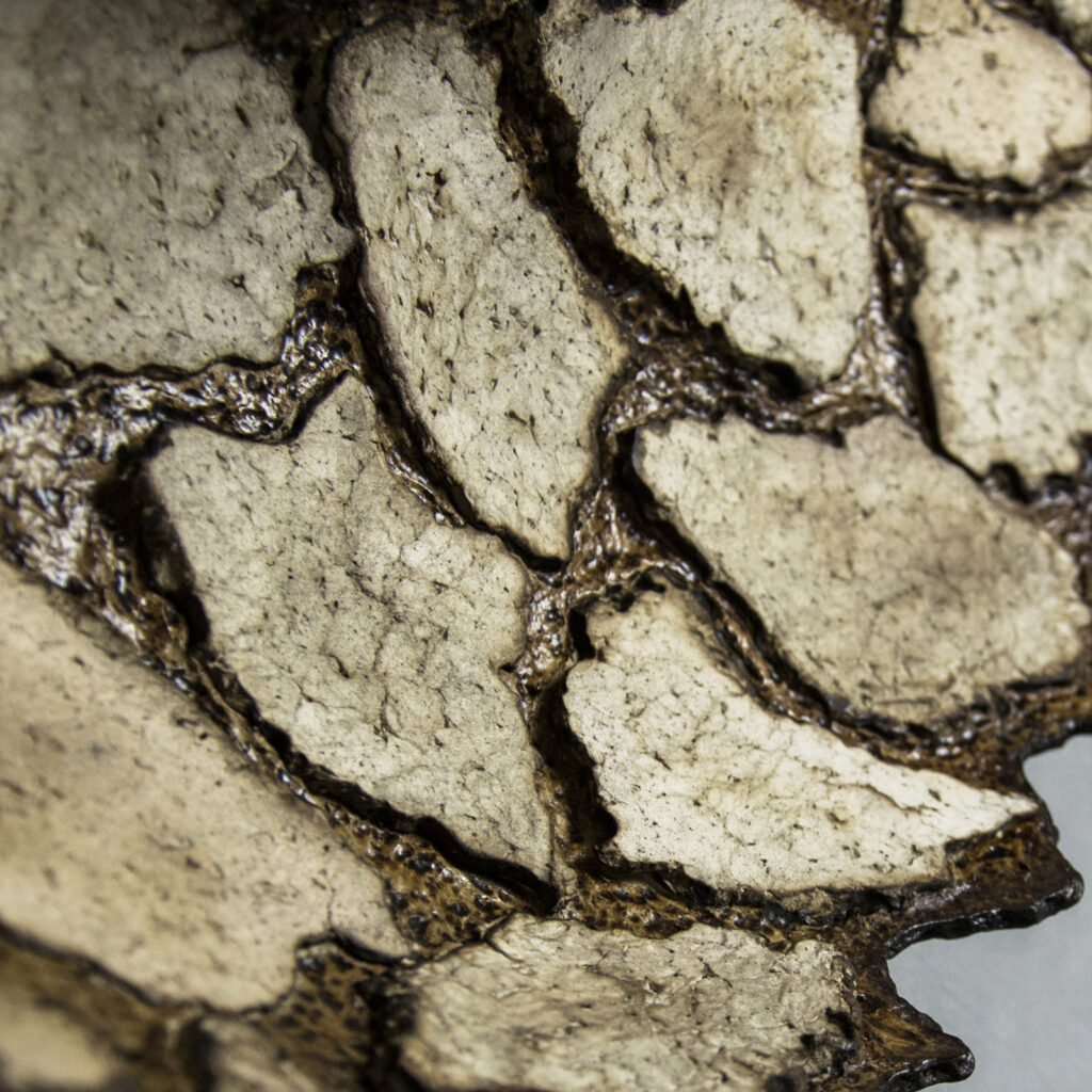 Experimental material texture exploring tactile relief and surface depth