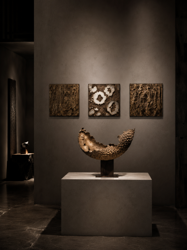 Sculptural forms rooted in material experimentation.