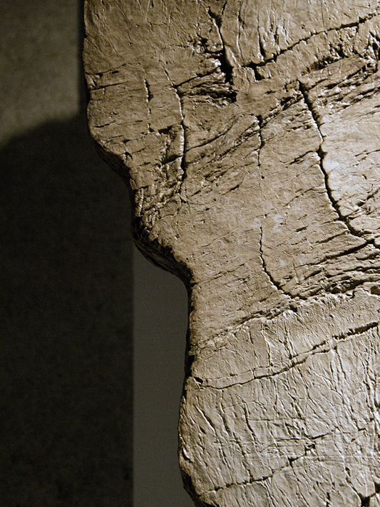 Material presence inspired by imaginary mineral landscapes.